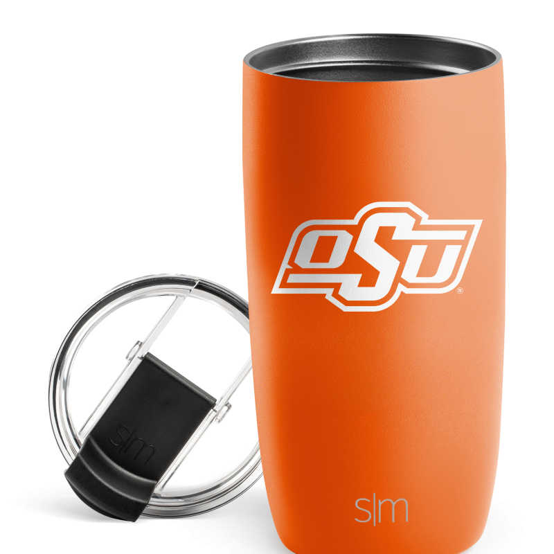 Collegiate Voyager Tumbler with Clear Flip Lid & Straw
